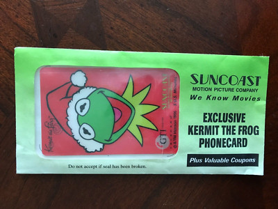 1996 KERMIT THE FROG PHONE CARD - SUNCOAST PICTURES/GTI TELECOM- NEW - FREE SHIP
