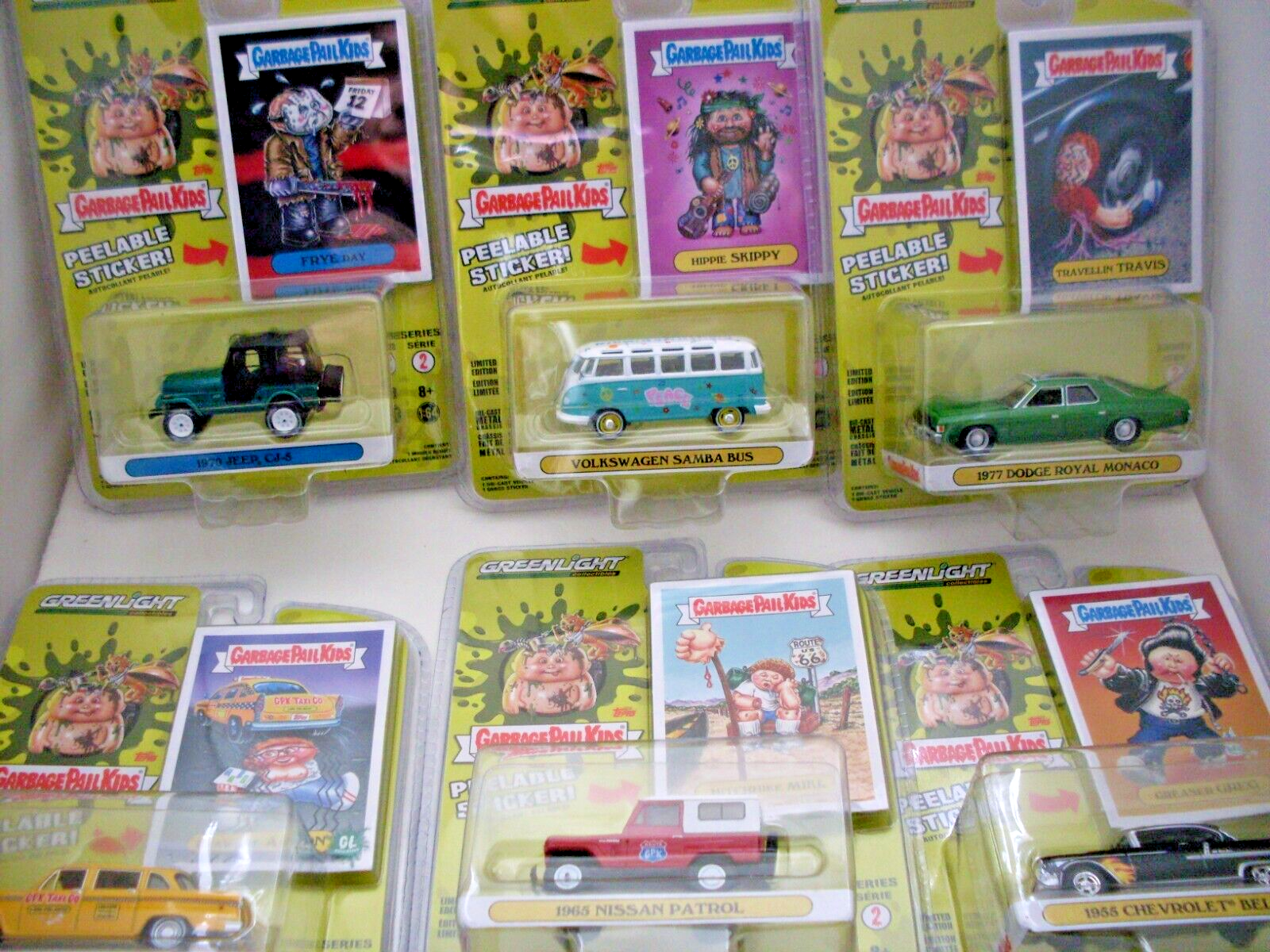 GreenLight Garbage Pail Kids グリーンライトミニカー Rare Greenlight Garbage Pail Kids 1950 Mercury Eight Green