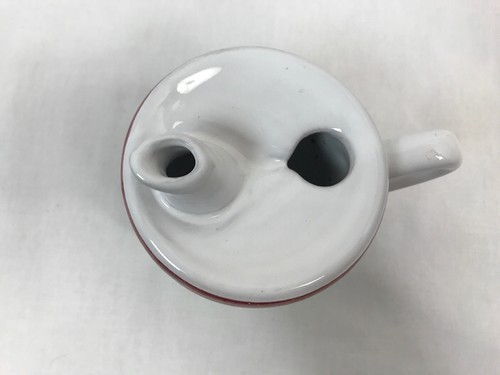 Caleca Red and Green Cherry Pattern Creamer or Syrup Pitcher