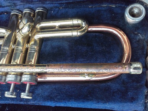 Conn Coprion Director Trumpet Shooting Stars Copper Bell For Parts or Repair