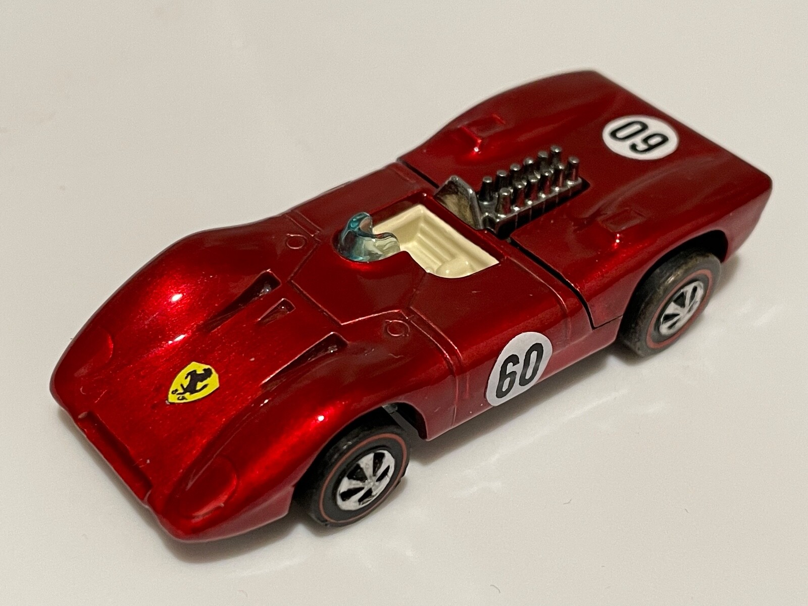 Vintage Hot Wheels Redline Ferrari 312P (WHITE INTERIOR