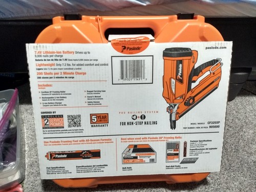 Paslode 905600 CF325XP 30° Cordless XP Framing Nailer BONUS Battery NEW SEALED