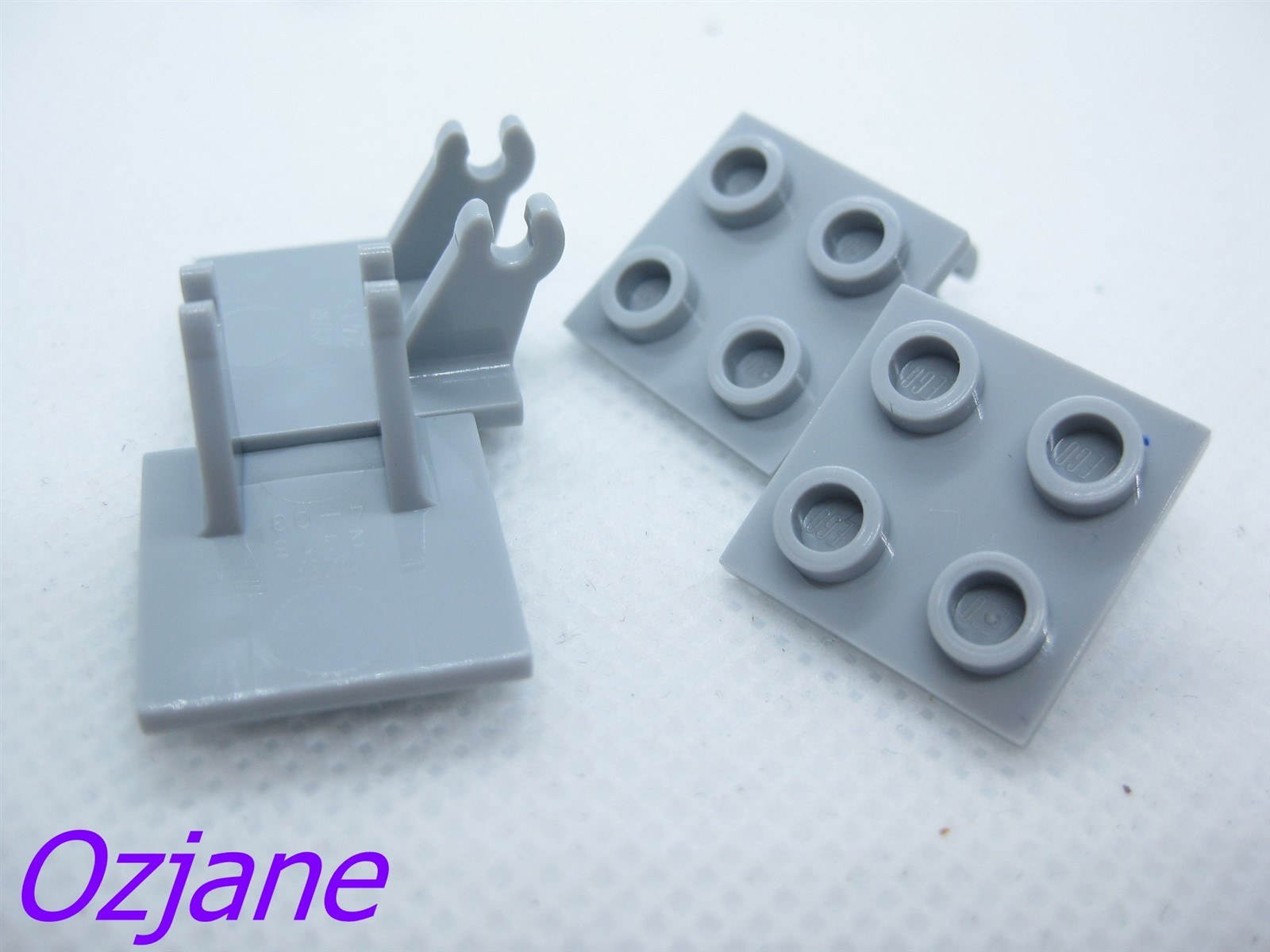 Lego Bluish Grey 1x2 Plate Middle Ball Cup Middle Ball x4 Pairs 14704 14417