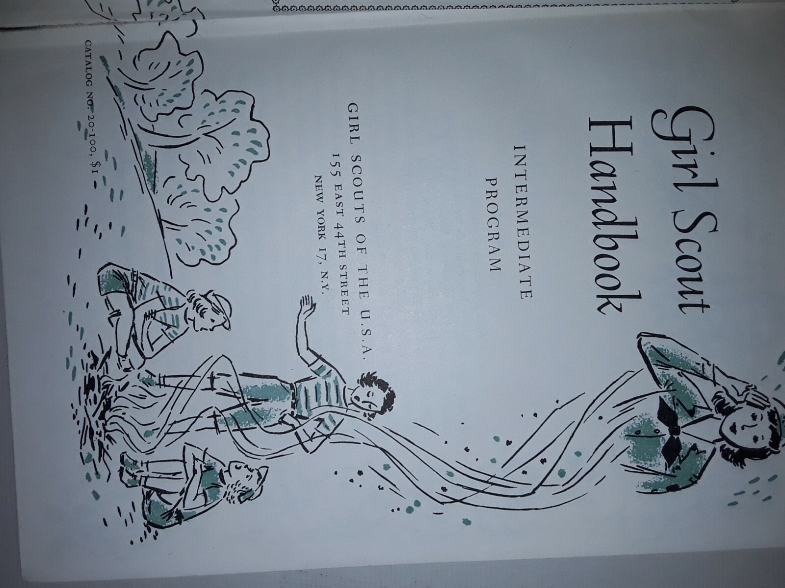 GIRL SCOUT HANDBOOK 1954 INTERMEDIATE PROGRAM G. S. A. Illustrated Hardcover