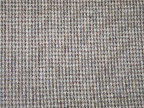 Tan-Brown-Gray-Blue Vintage Wool Fabric~UNUSED~61