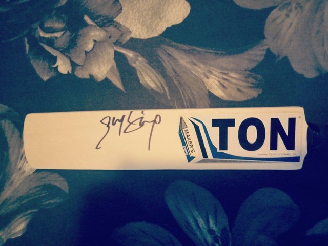 rohit sharma signed bat