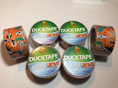 6 New Rolls of Duck Tape Brand Phineas Ferb Perry Disney Duct 1.88 in x 10 yards