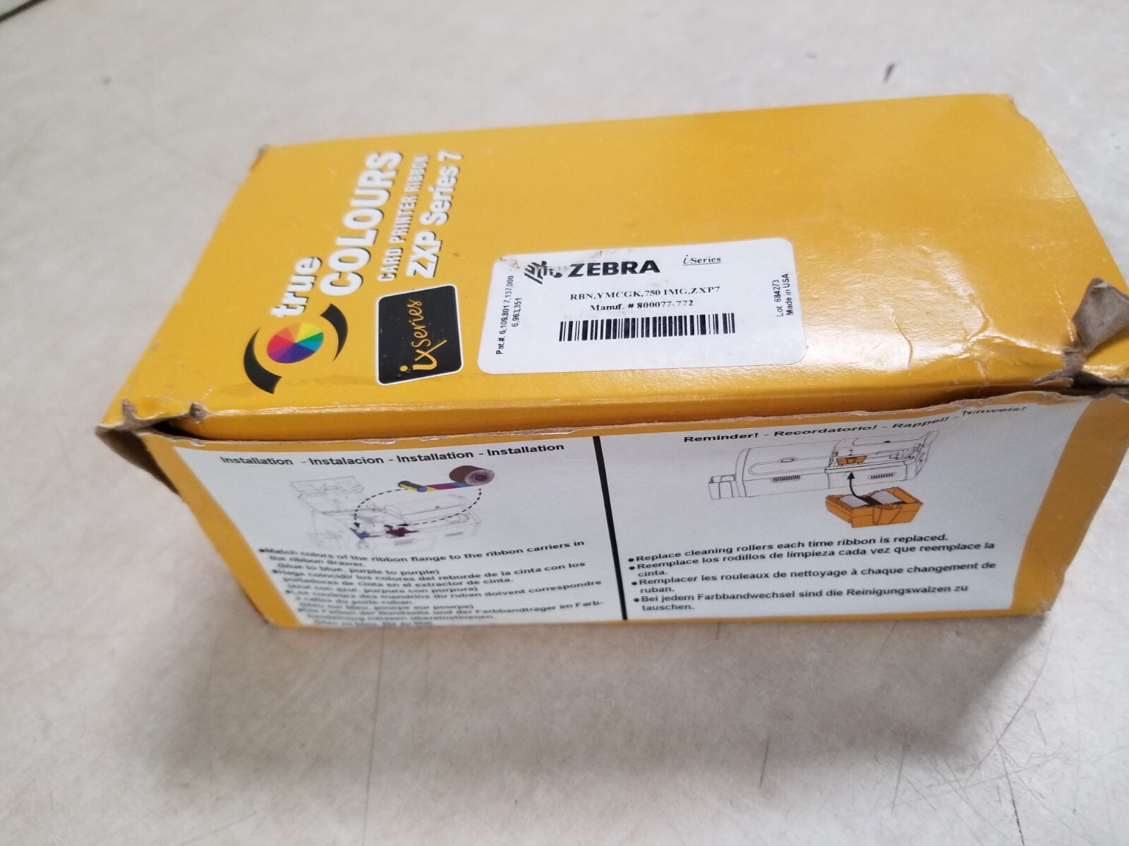 Zebra 807799-804 Color Ribbon ZXP Series - 250 prints | eBay
