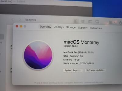 Apple MacBook Pro 15'' (512GB SSD, M1 Pro, 16GB) Laptop - Silver - MKGR3LL/A...