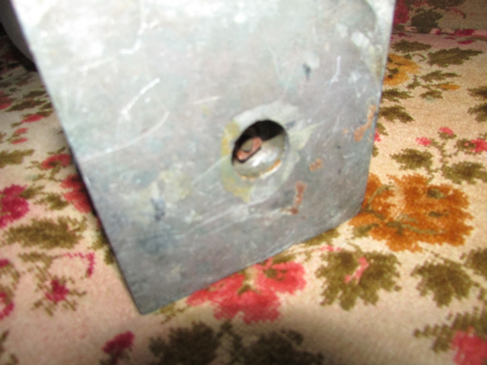 ANTIQUE GAS CHERUB TABLE LAMP WITH ETCHED GLASS SHADE