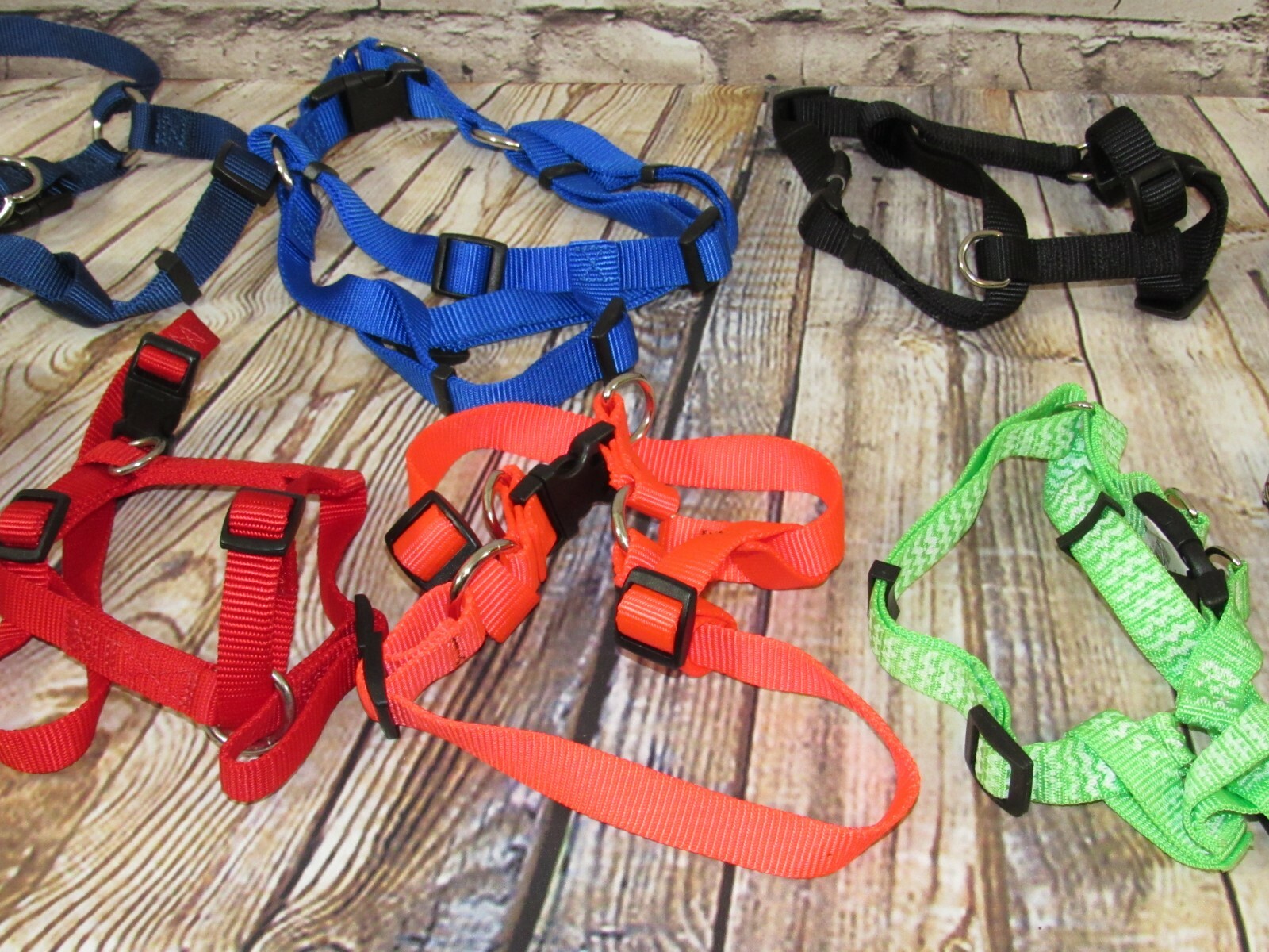 LOT of 9 NEW Dog Supplies Harness Collars Small Medium M S Variety Blue Red NWOT