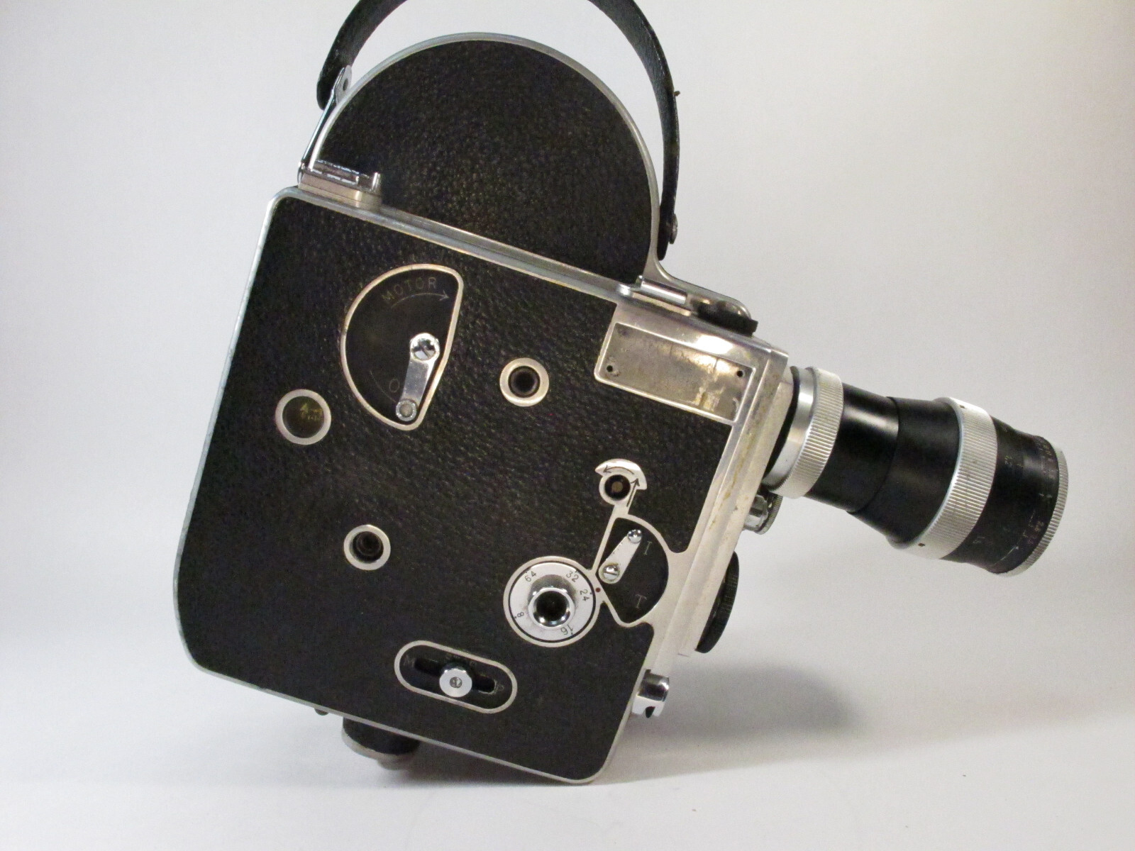Paillard Bolex H16 16mm Film Movie Camera w/2 Lensescasefor parts not