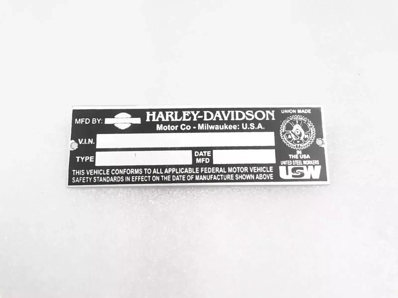 |Convient Pour Plaque De DonnÃEs Pour Motos Harley Davidson