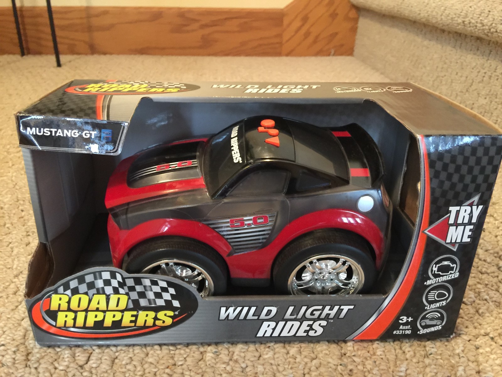 Road Rippers Wild Light Rides Lot of 2 NEW Dodge Challenger/Mustang GT SHIP FREE