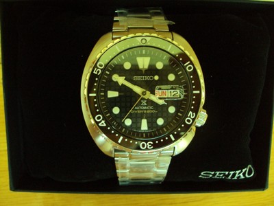 Pre-owned Seiko Men's King Turtle Black Ceramic Bezel Automatic Watch Srpe03