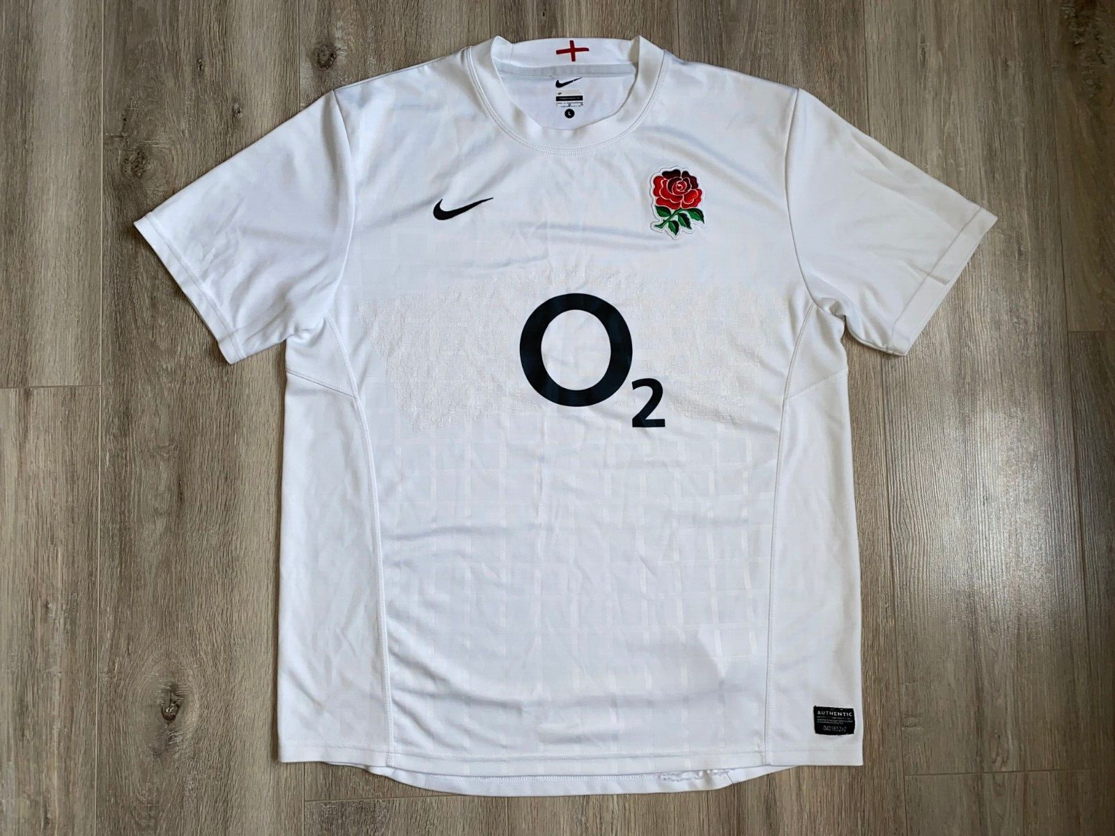 NIKE RUGBY WORLD CUP 2011 イングランド 長袖 シャツ England Rugby Union Shirt 2011/2012 Jersey Nike White Size L