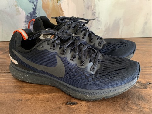 Nike Air Zoom Pegasus 34 Shield Men's Running Shoes 907327-001 BLACK ~ Sz 8  | eBay
