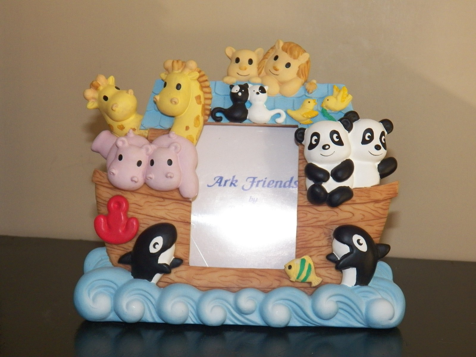 BABY ARK FRIENDS BY BABY BOOM PHOTO FRAME ANIMALS ARK BOAT ~ PICTURE FRAME