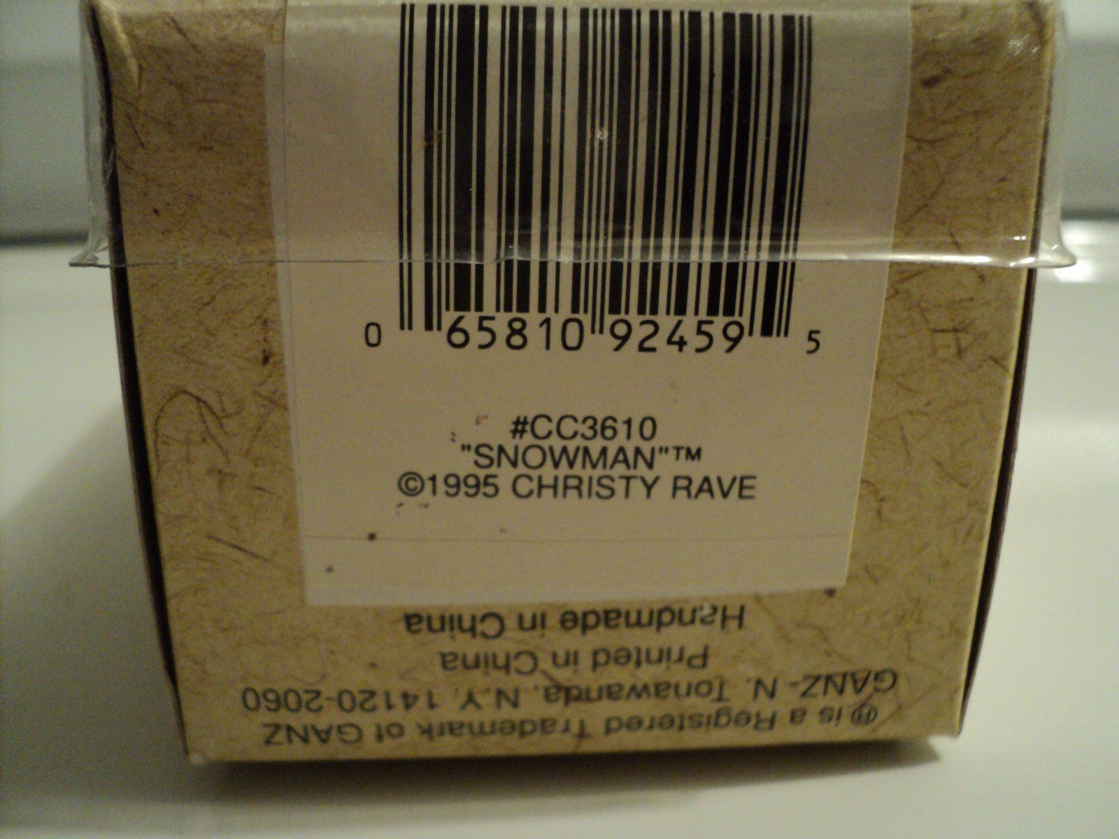 Cottage Collectibles by Ganz Buckley Snowman figurine 1995 Christy Rave New