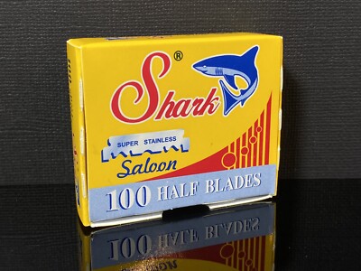 100 PACK Shark Super Stainless Single Edge Half Blades for Barber Straight Razor