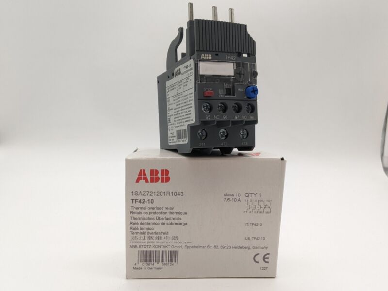 ABB TF42-10 Thermal Overload Relay 7.6-10 Amp 690 V Trip Class 10 Contactor Part