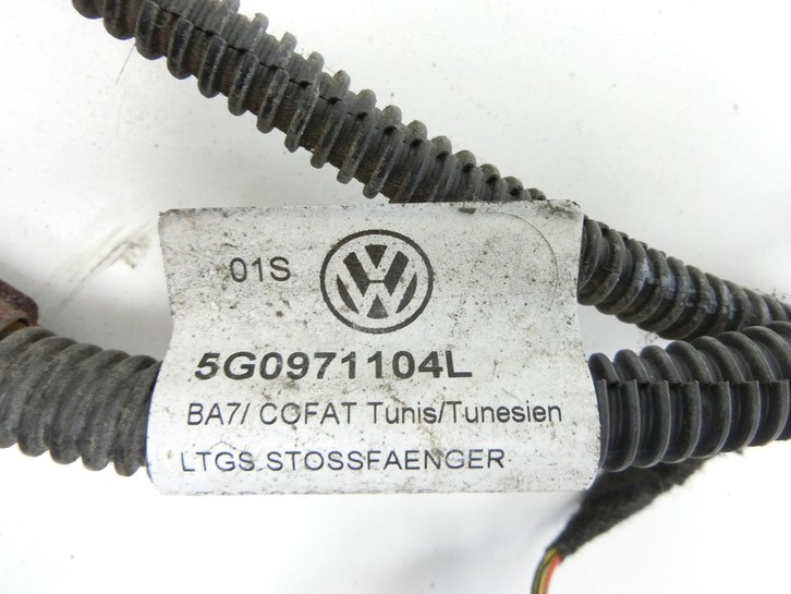 VW Golf VII 7 5G 12-17 PDC Kabelbaum Leitungssatz Hinten VW Golf VII 7 5G 12-17 01.12.2016 5G0971104L gebraucht Bild 4