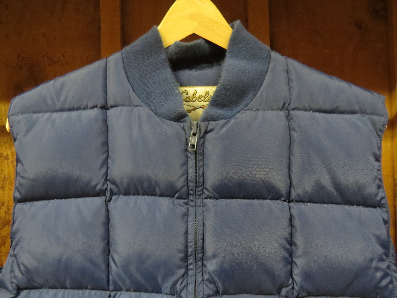 Cabela's Down Vest w/Full Front Zipper Navy Blue Medium Unisex VTG