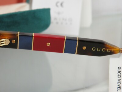 Pre-owned Gucci Gg 0598s-003 Novelty Havana Frame Pink Lens Gg Web Logo Sunglasses