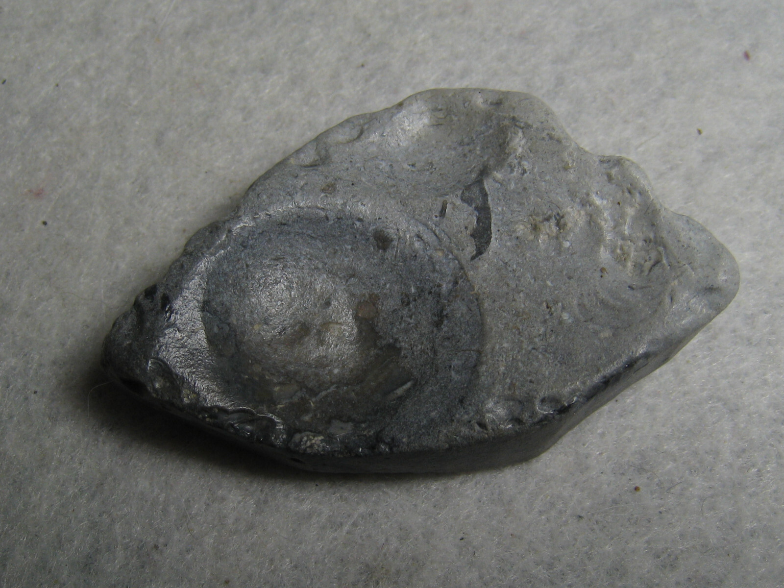 Bluish Gray Flint Stone Ancient Fracture And Spawl Kansas