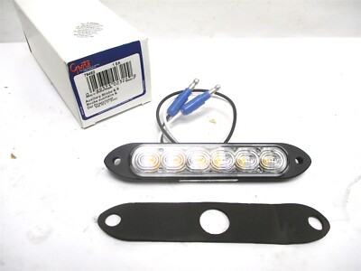 78462 NEW GROTE AUXILLIARY STOP STROBE LIGHT LED DUAL COLORED AMBER/ RED 5.5''USA
