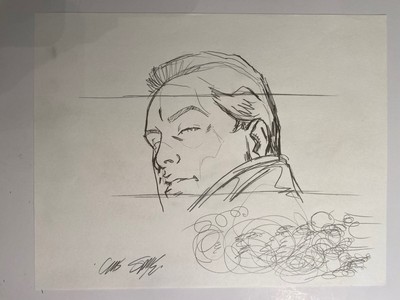 Tom Strong Robots Of Doom Sketch/Prelim Original Art By Chris Sprouse. 