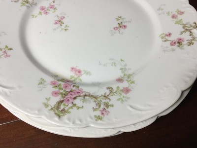 41pc EARLY Theodore Haviland LIMOGES France Dinnerware DAINTY PINK FLOWERS ROSES