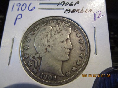 1906-P Barber Half  F