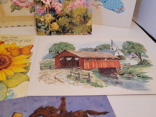 Lot Of 14 Vintage Greeting Cards Assorted Variety Thanks Henco Buzza Hytone Tuck