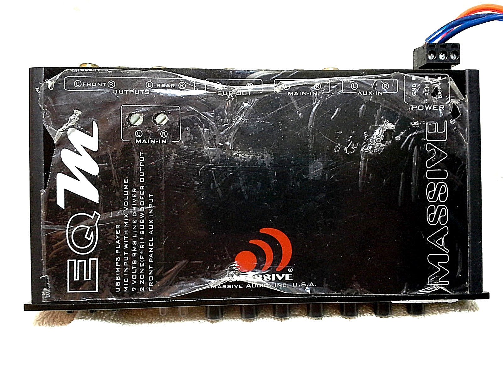 MASSIVE EQM -Graphic EQ / Media Player w/ USB player + Mic. input  3 band w/ sub