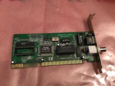 Delta 16 Bit ISA Ethernet and Coax Network Lan Card Vintage