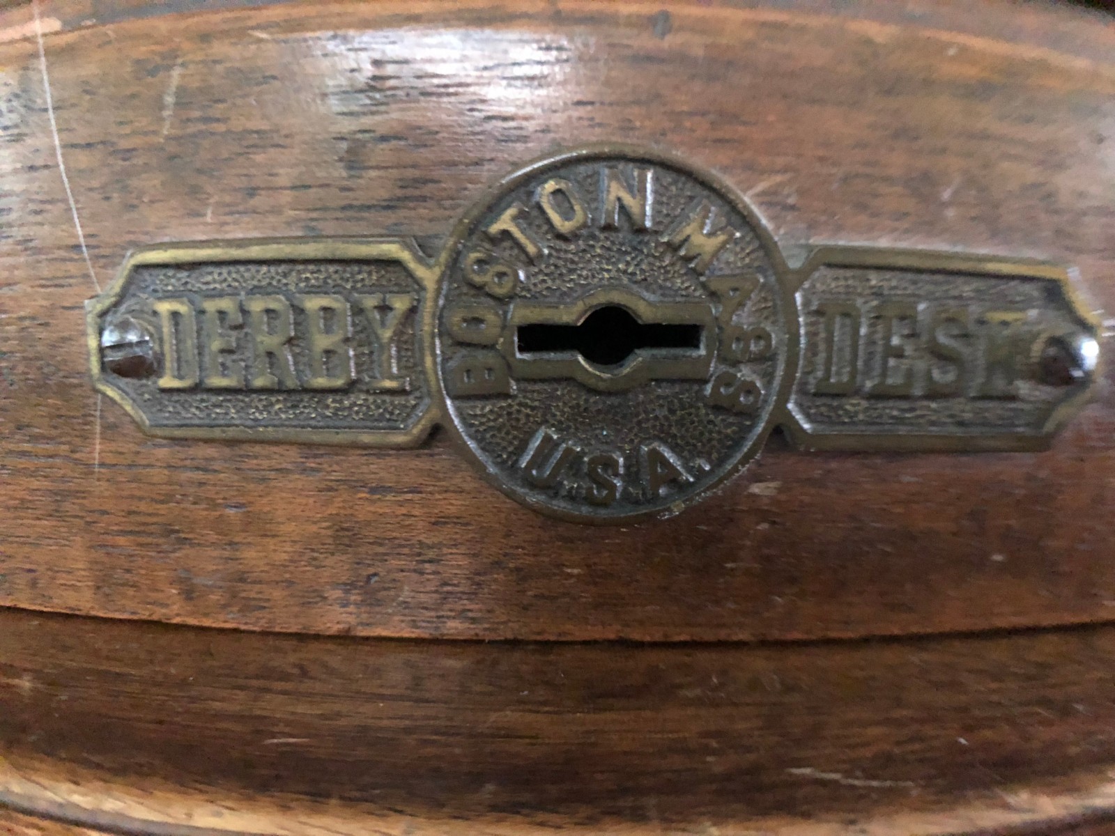 Large Early 1900's Antique Derby Roll Top Desk