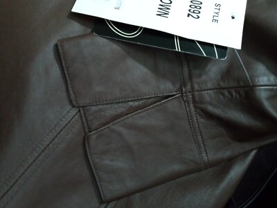 Excelled Girl's Brown Leather Coat Sz.S