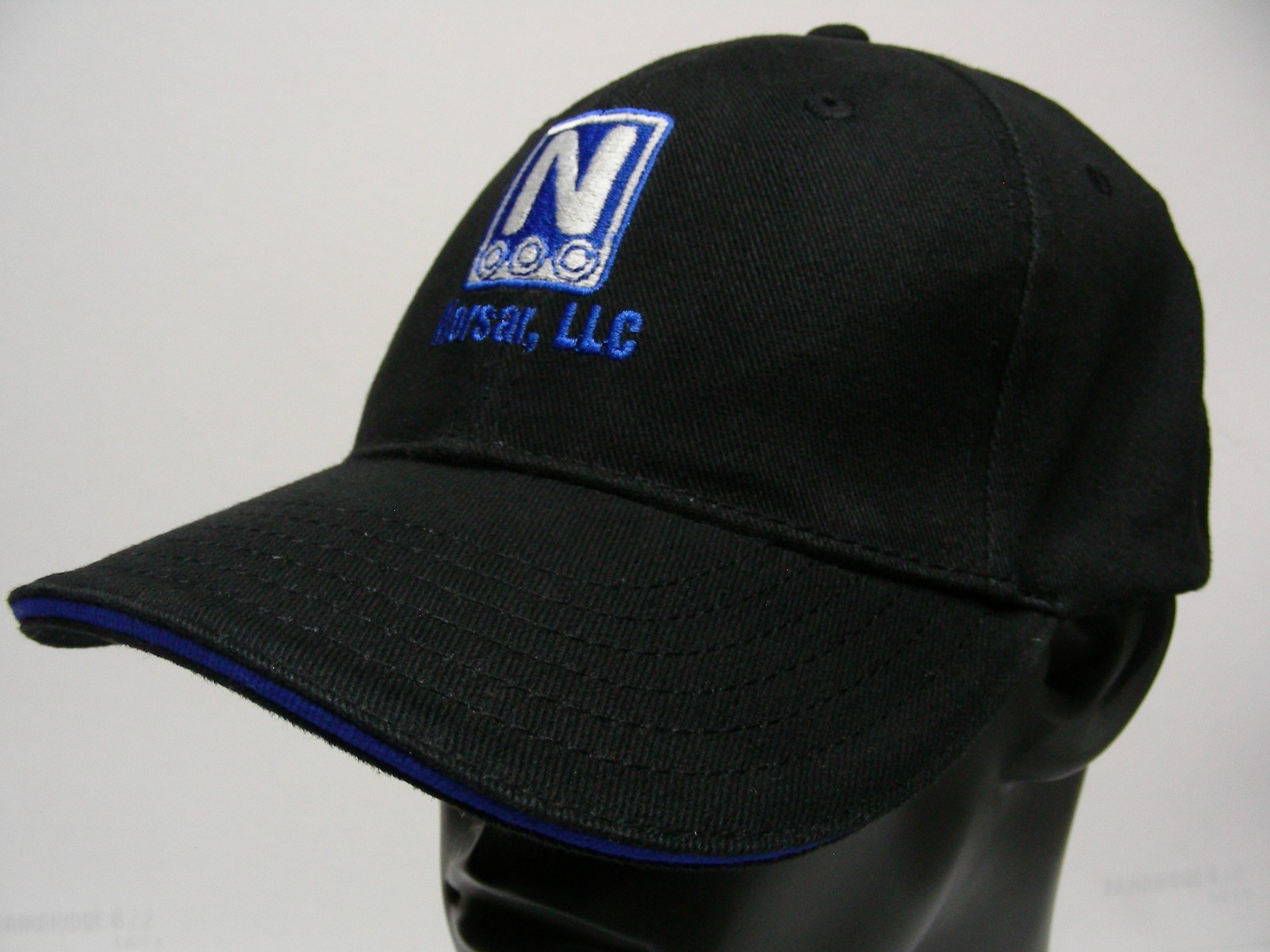 NORSAR - BLACK - EMBROIDERED - OSFA STRETCH FIT BALL CAP HAT!