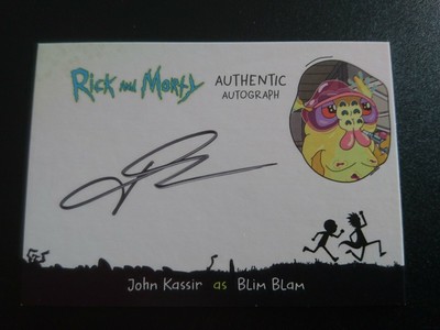 Rick and Morty season two John Kassir as Blim Blam autograph card 