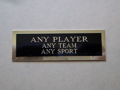 Custom Engraved Nameplate For An Any Player / Team Baseball Card Plaque 1'' X 3''