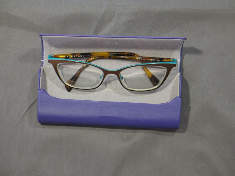 FACE A FACE PARIS HEIDI 4 EYEGLASS FRAME 9614  Blue Brown Tortoise SPRING HINGE