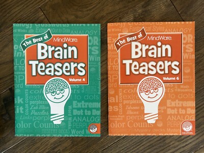 MindWare Brain Teasers workbook LOT OF 2 BRAND NEW