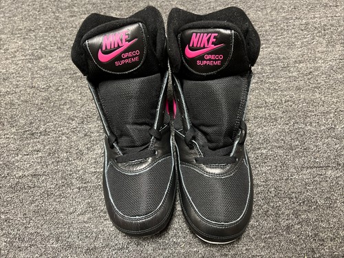 Pre-owned Nike Greco Supreme Womens 2007 Wrestling Sneaker Shoes Black/pink Sz 12