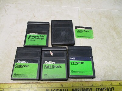 Vintage Lot Commodore 64 C64 Game Cartridge Hesware Pool Gridrunner Lazer Zone