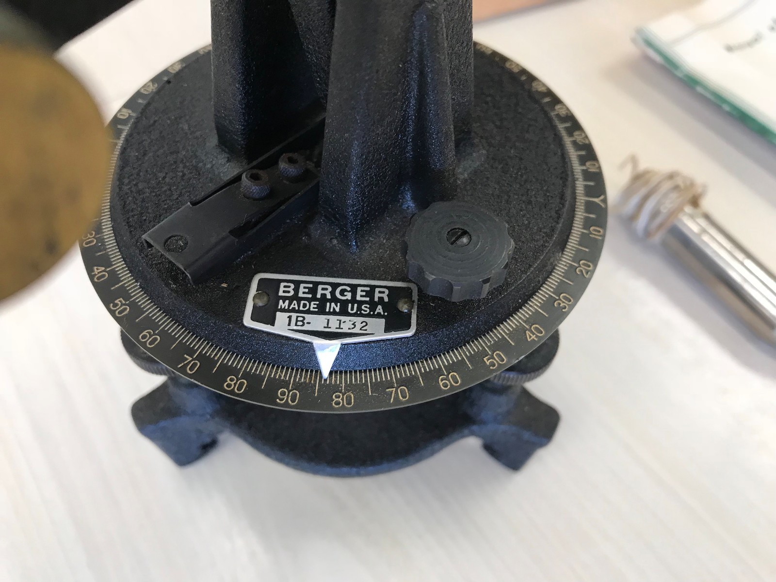 Berger Instruments Model 1B Duplex Tilting Level Vintage Made In USA