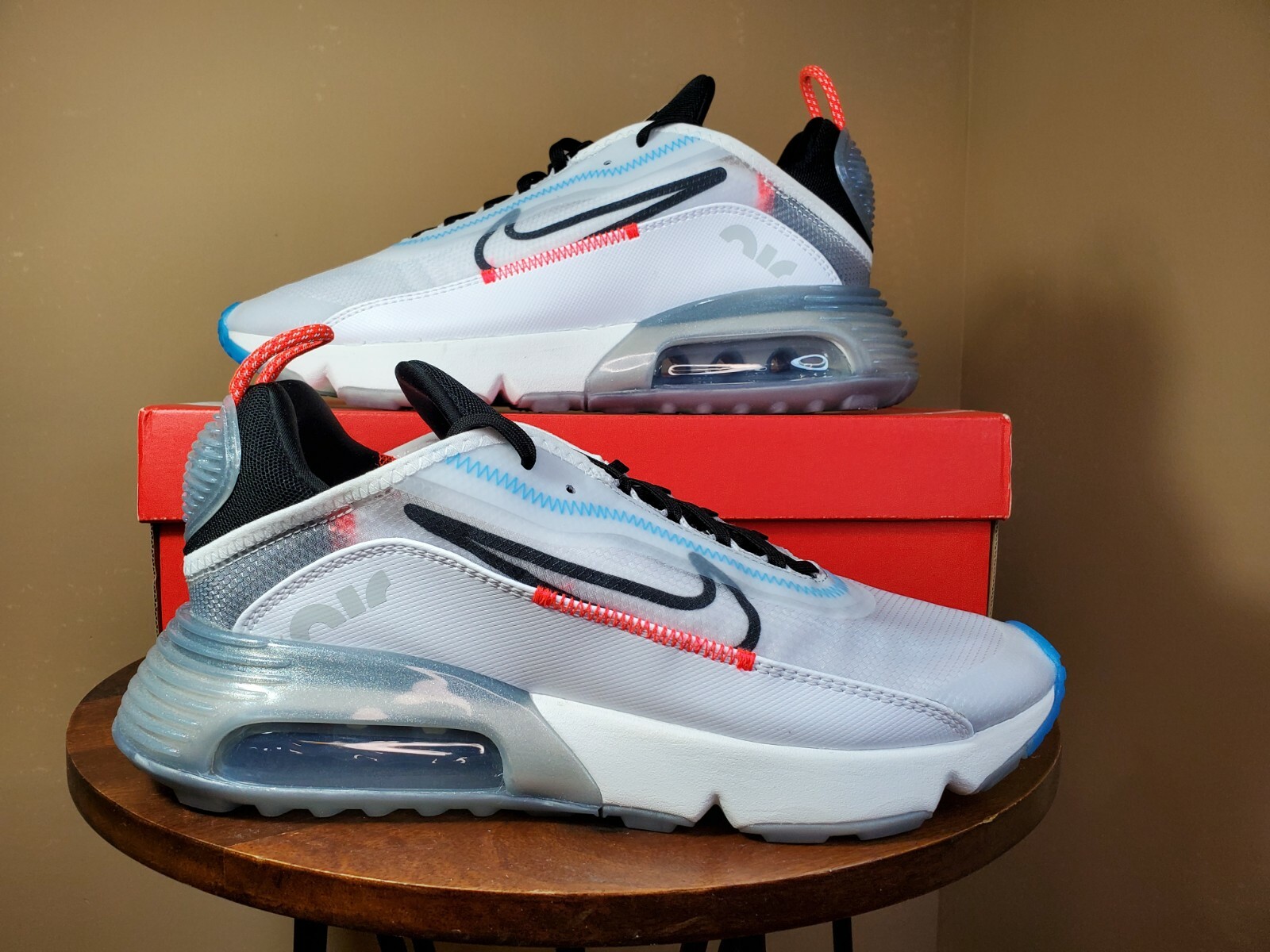 Nike Air Max 2090 Mens Running Shoes White Black Pure Platinum CT7695100  Multi | EBG