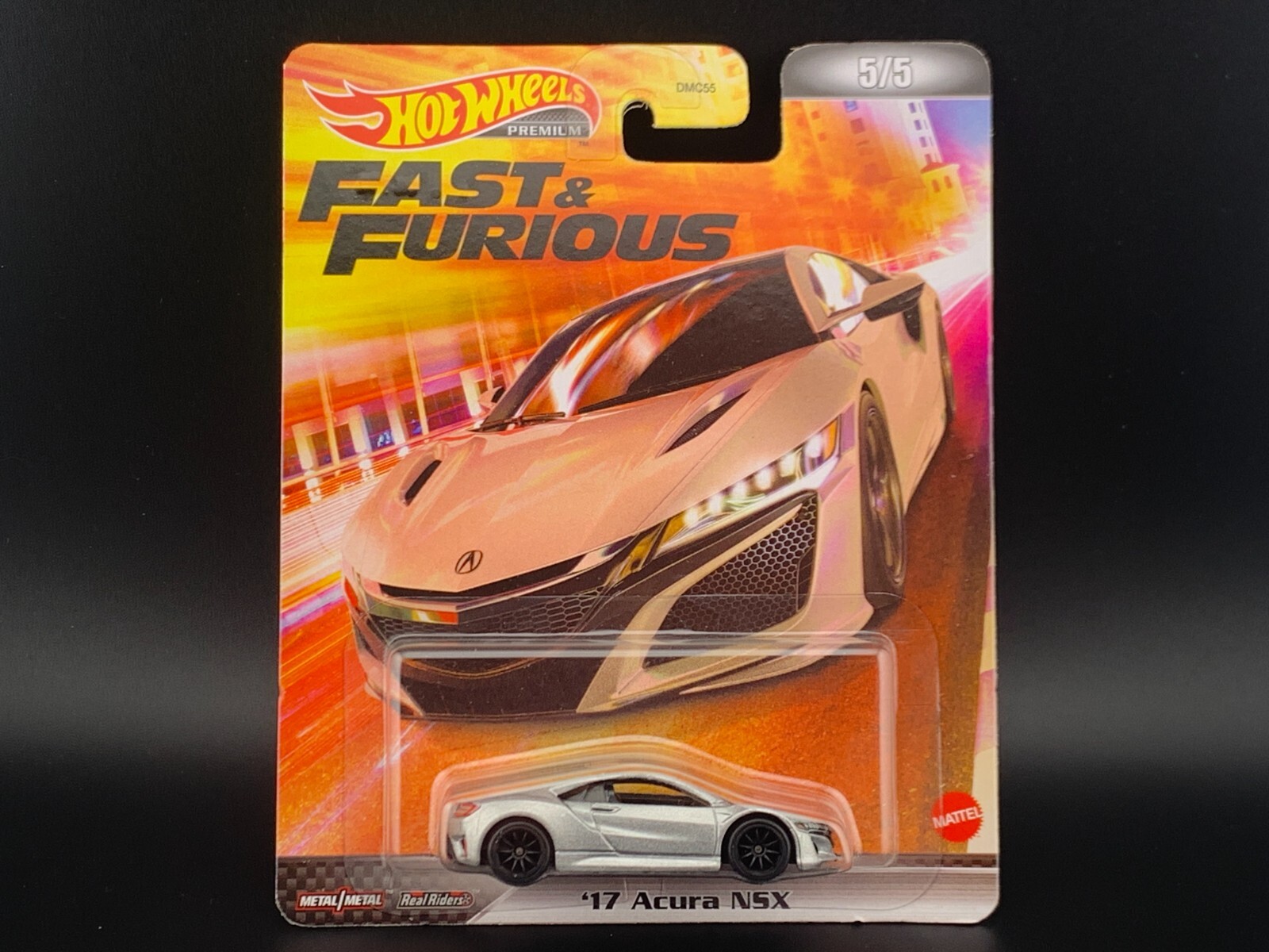 Hot Wheels Acura NSX 2017 Silver Fast and Furious DMC55-957L