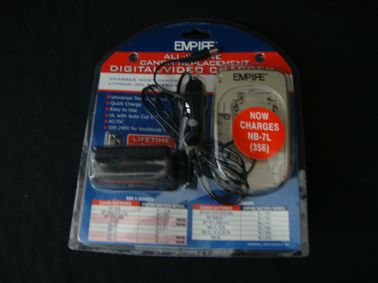 Empire All-In-One CANON Digital/Video Rechargeable Battery Charger - NEW