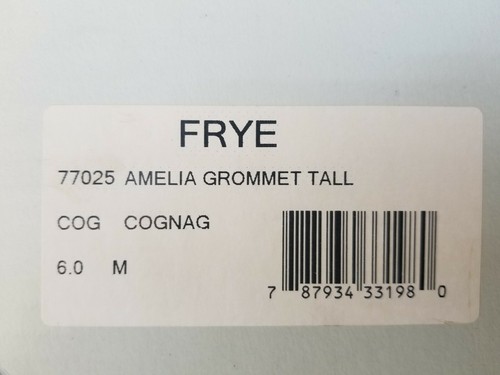 Pre-owned Frye Amelia Grommet Tall Leather Boots 77025 Cognac 6m Women Knee High In Brown